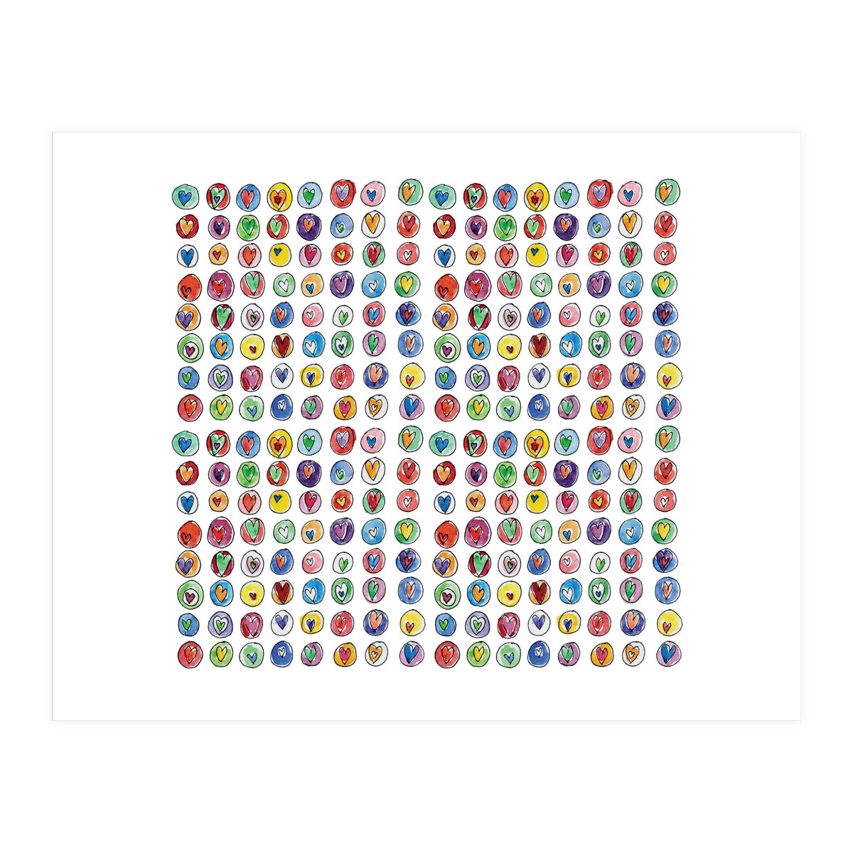 Hearts and Circles (Print Only)