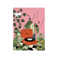 Vinyl Record Player in My Garden (Print Only)