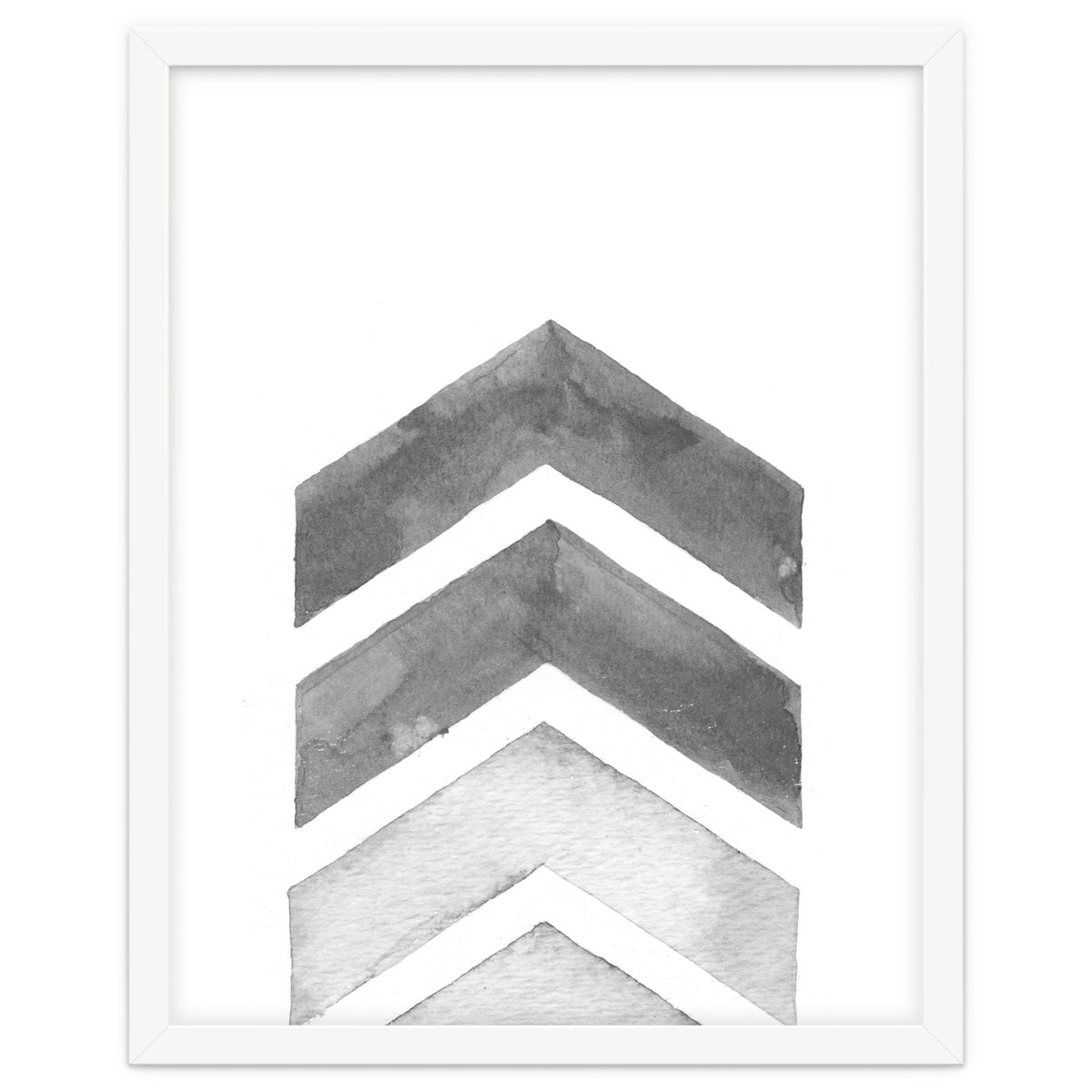 Grey Watercolor Chevron