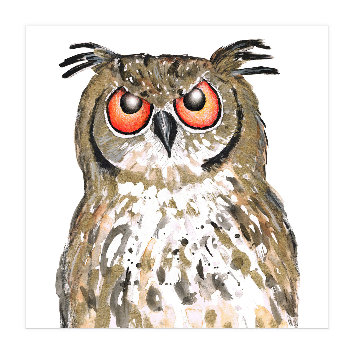 Golden owl (Print Only)