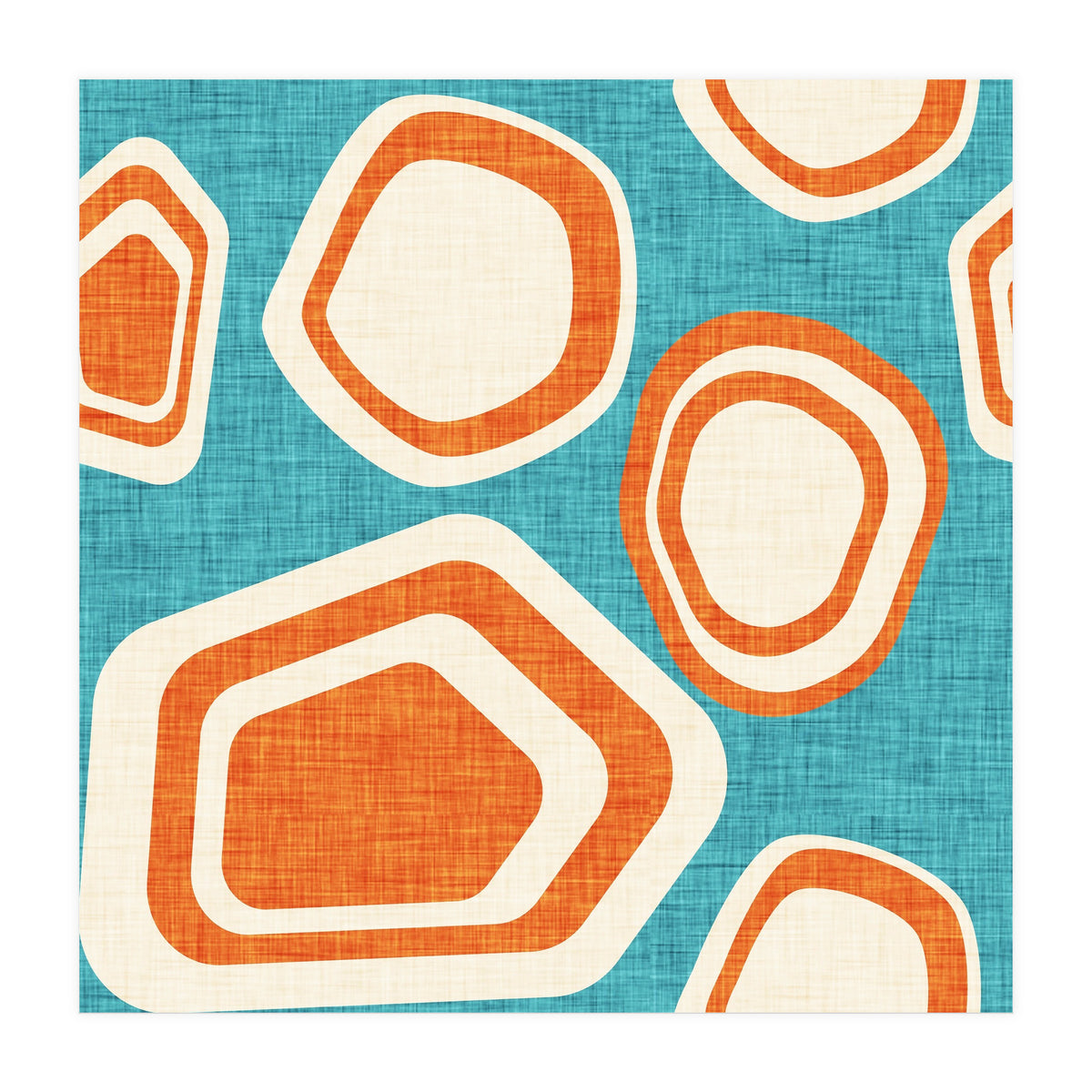 Day At The Lake Blue Orange (Print Only)