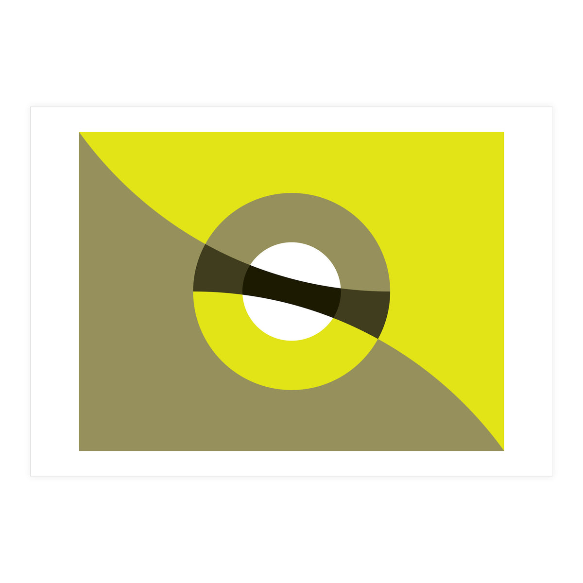 Geometric Shapes No. 44 -  mustard & beige (Print Only)