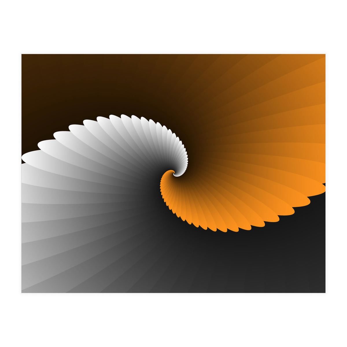 Orange Spiral Wings (Print Only)