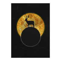 Deer On The Moon  (Print Only)
