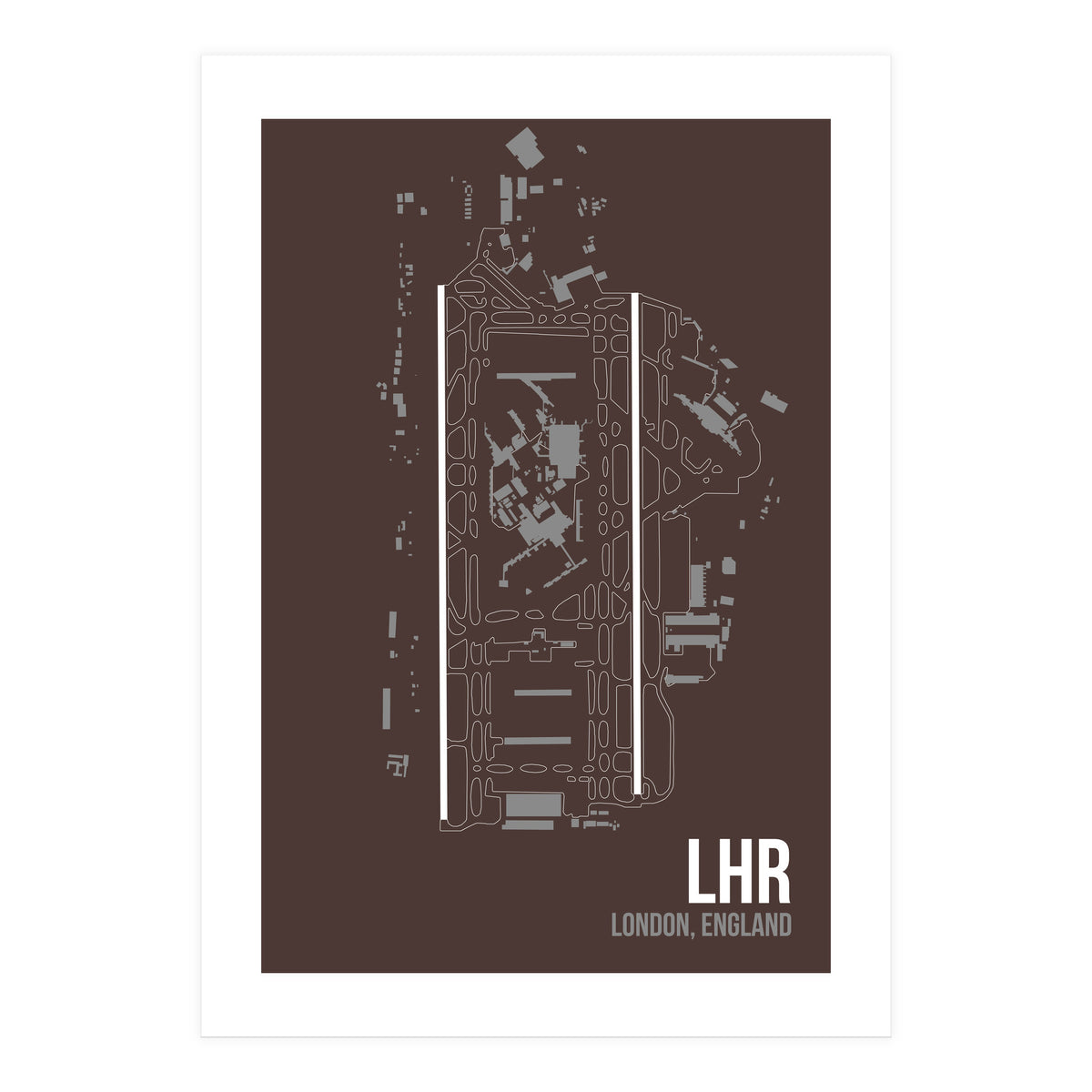 London Heathrow Airport Layout (Print Only)