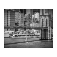 NEW YORK CITY Brooklyn Bridge & Manhattan Skyline (Print Only)