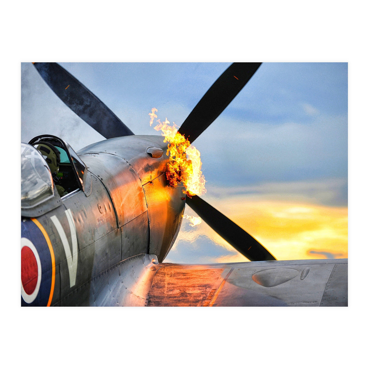 Spitfire Fighter Aircraft 'hot Starting' (Print Only)