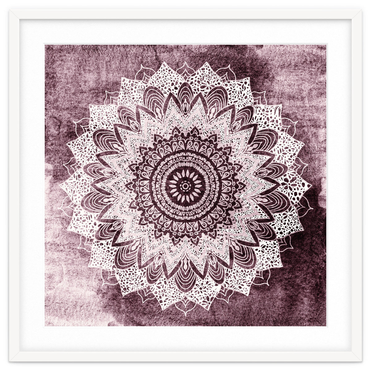 Bohochic Mandala In Burgundi