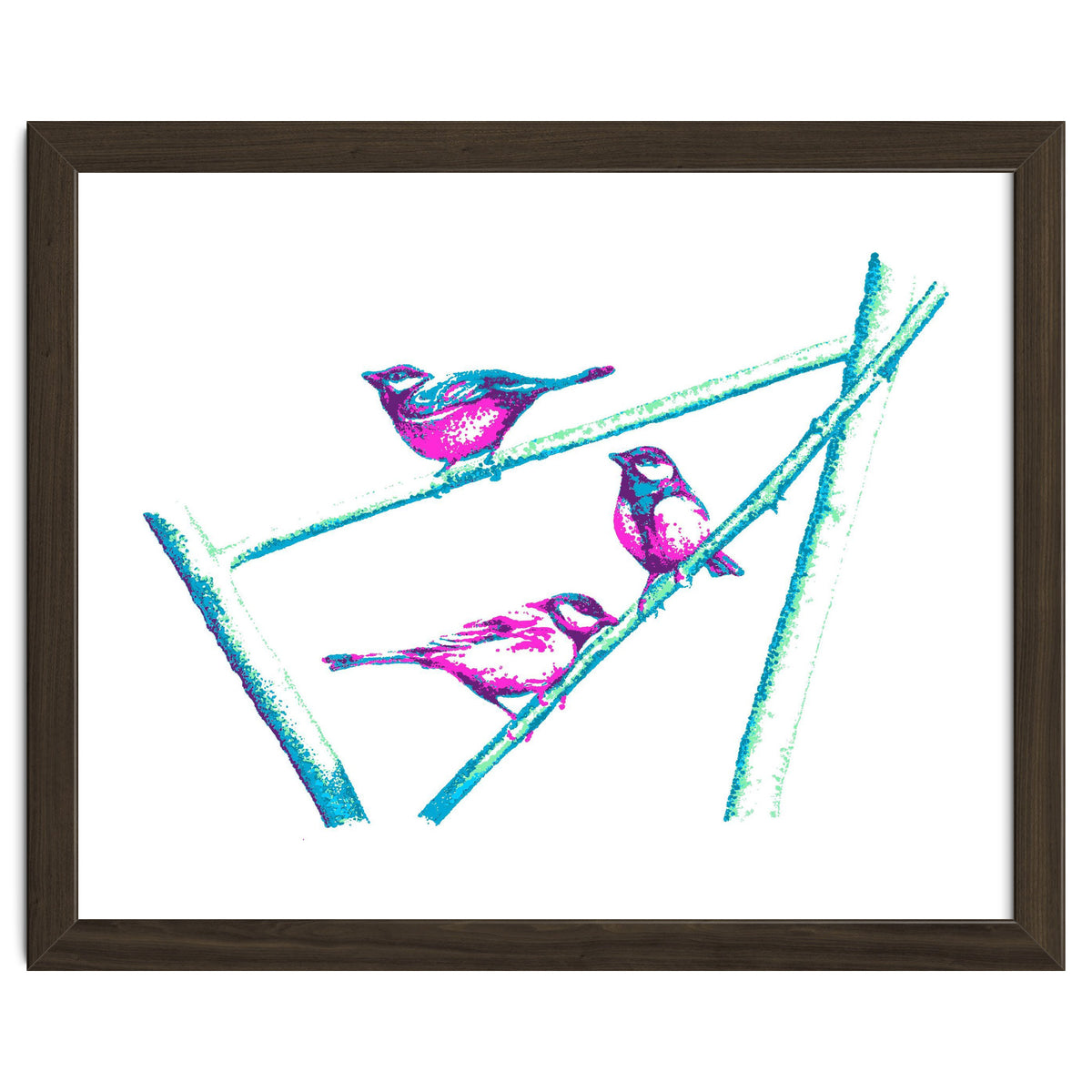 Garden Birds On A Branch