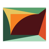 Geometric Shapes No. 18 - orange, green & purple (Print Only) thumbnail