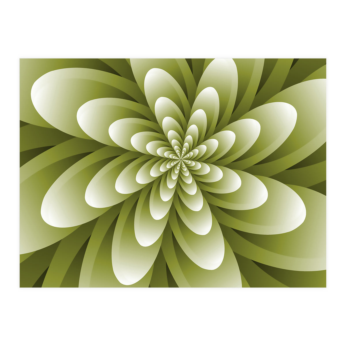 Abstract Optical Illusion Flower  (Print Only)