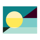 Geometric Shapes No. 3 - teal, purple & yellow (Print Only) thumbnail