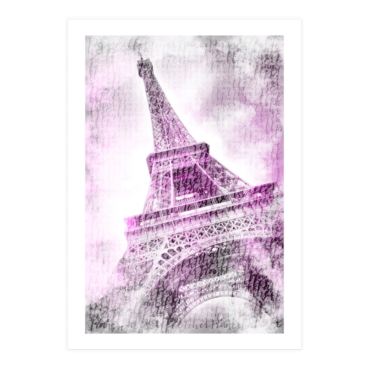 PARIS Watercolor Eiffel Tower | pink (Print Only)
