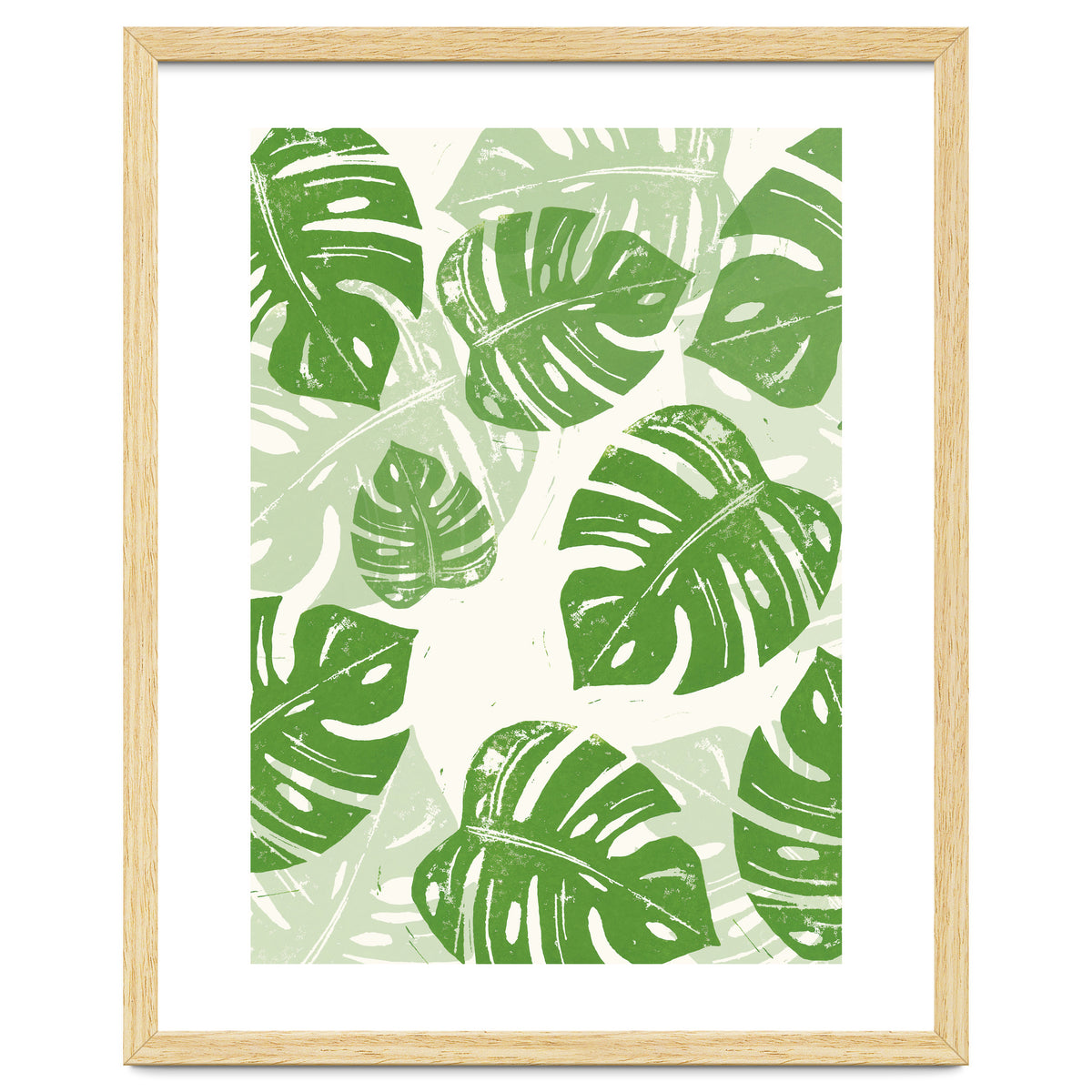 Linocut Monstera