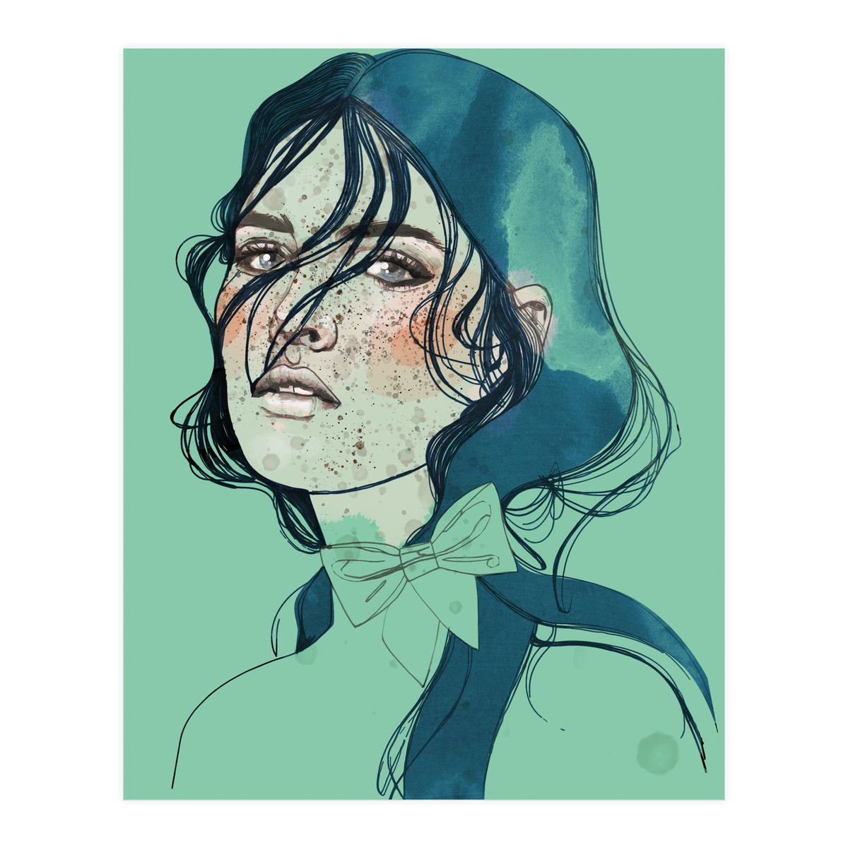 Freckles Mermaid (Print Only)