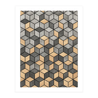 Concrete and Wood Cubes (Print Only)