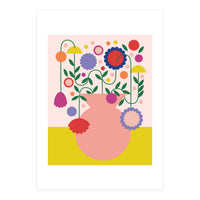 Happy flower Jar  (Print Only)