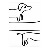 One Line Art Dachshund  (Print Only) thumbnail