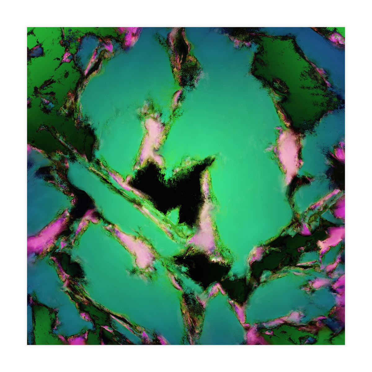 A Working Turquoise Engine (Print Only)