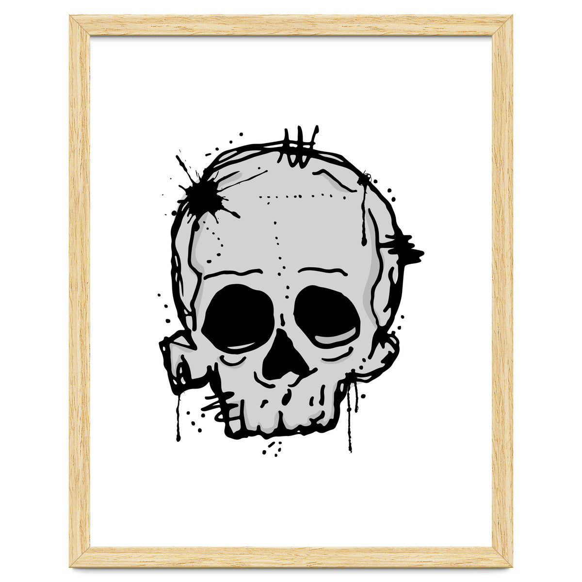Skull scribble sketch