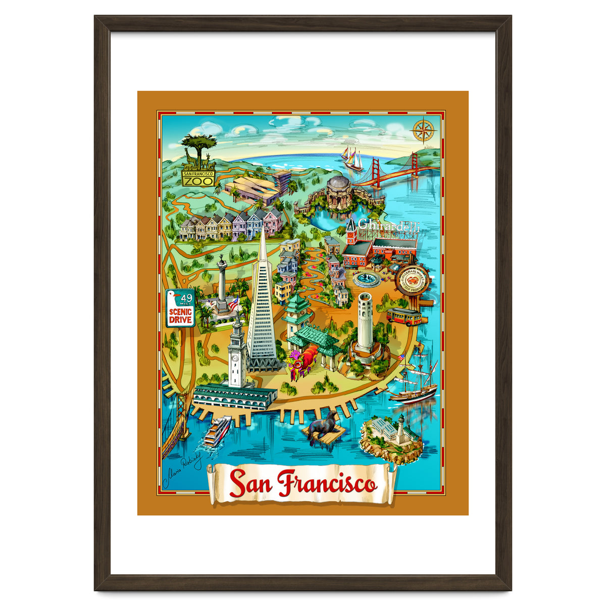 San Francisco Map Illustration