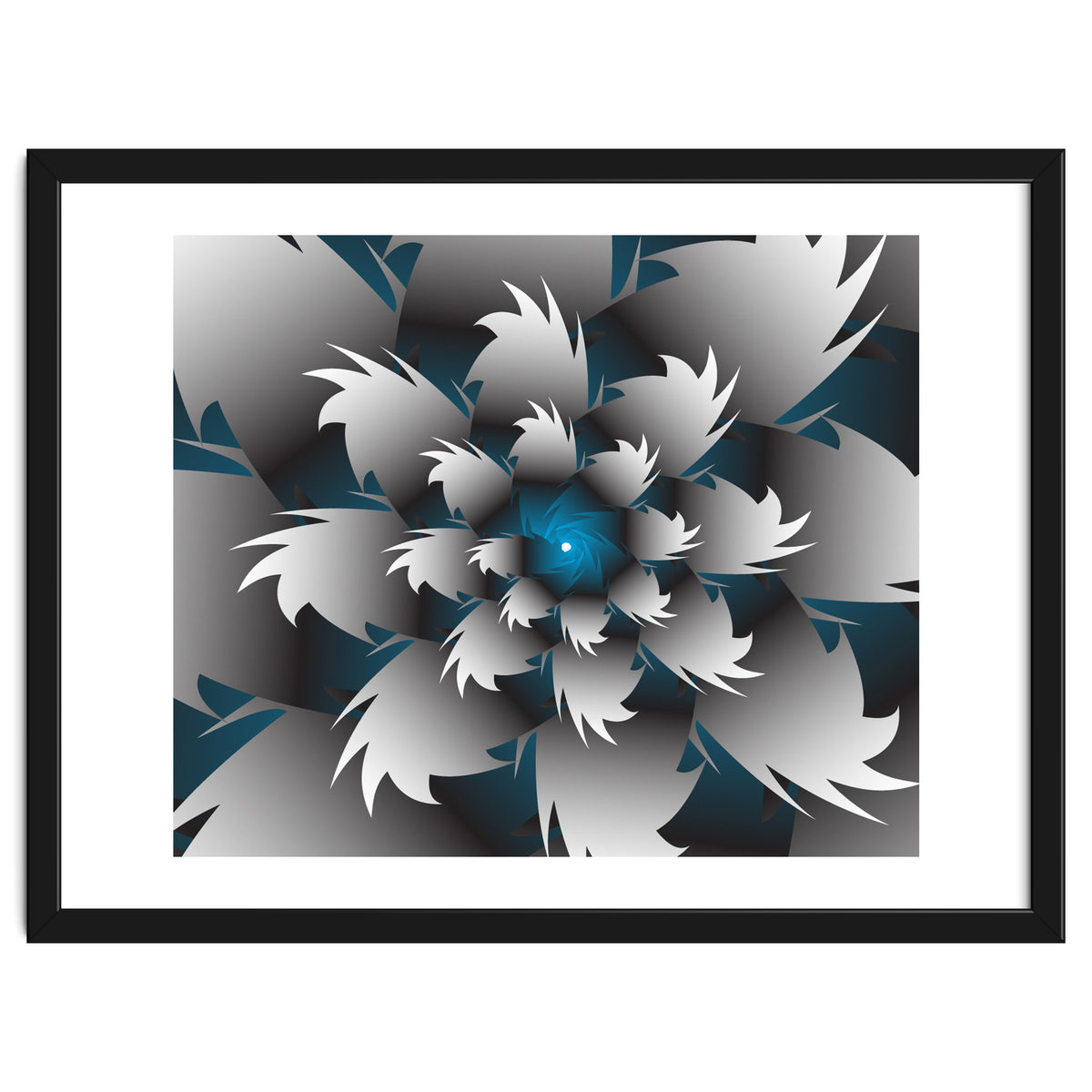 Seamless Blue 3D Floral