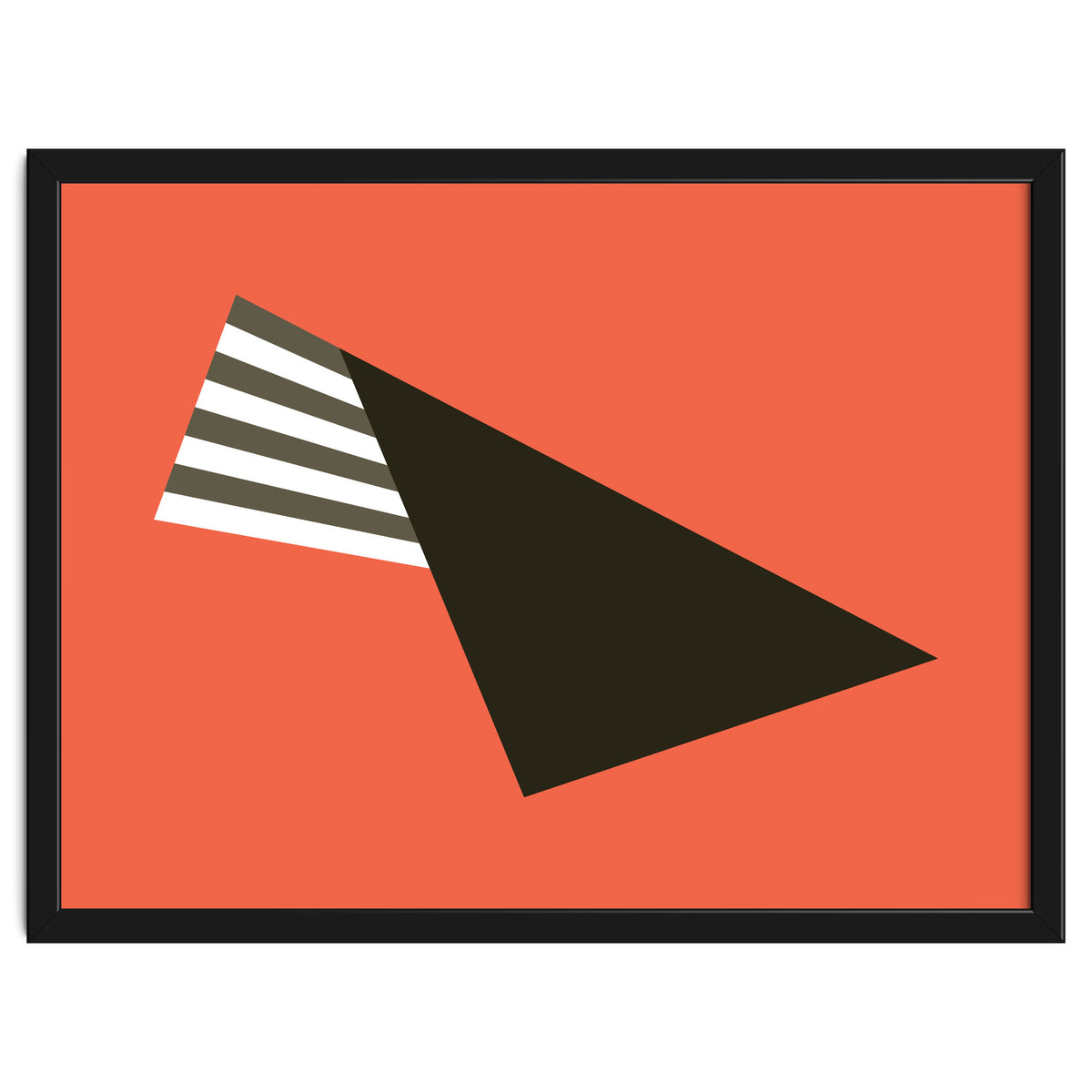 Geometric Shapes No. 75 - pink & stripes