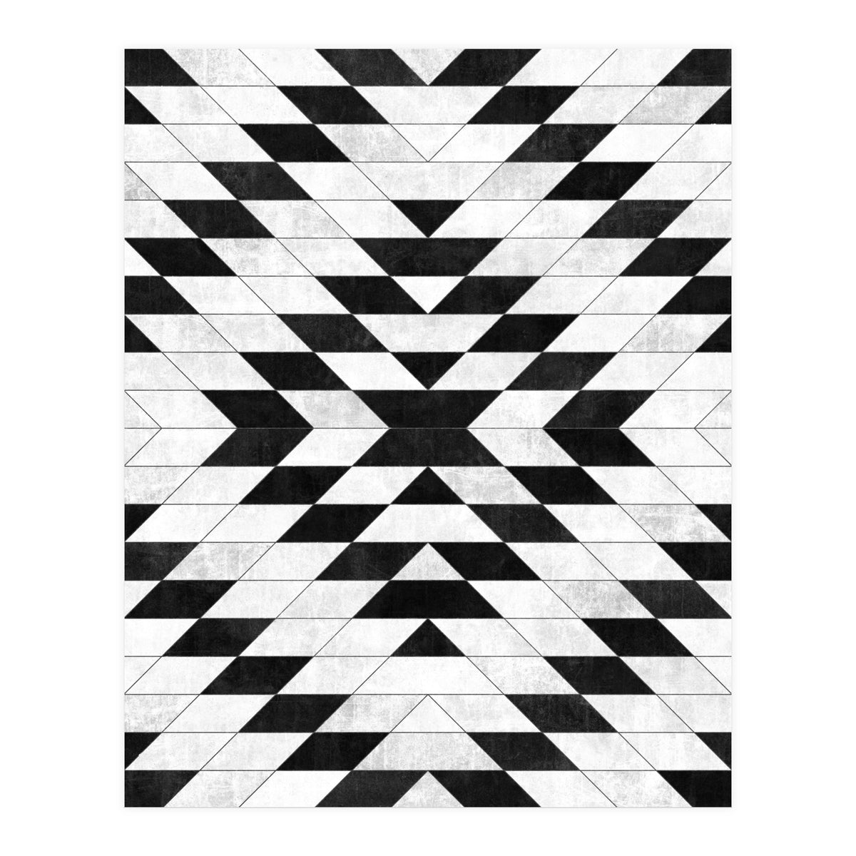 Urban Tribal Pattern No.15 - Aztec - White Concrete (Print Only)