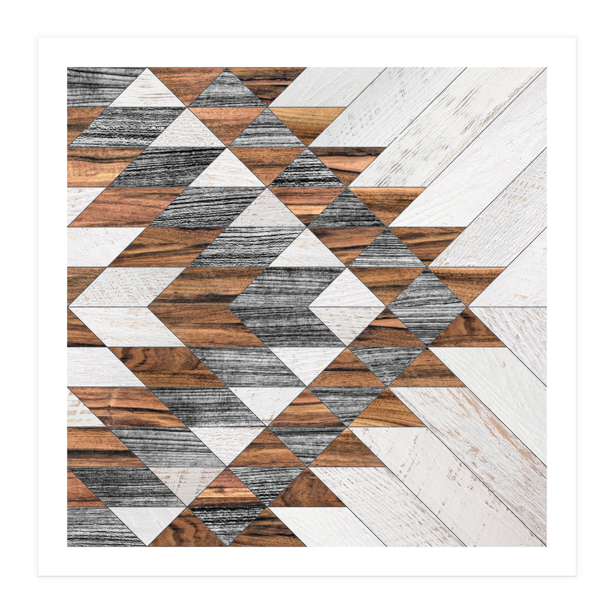Urban Tribal Pattern No.12 - Aztec - Wood (Print Only)