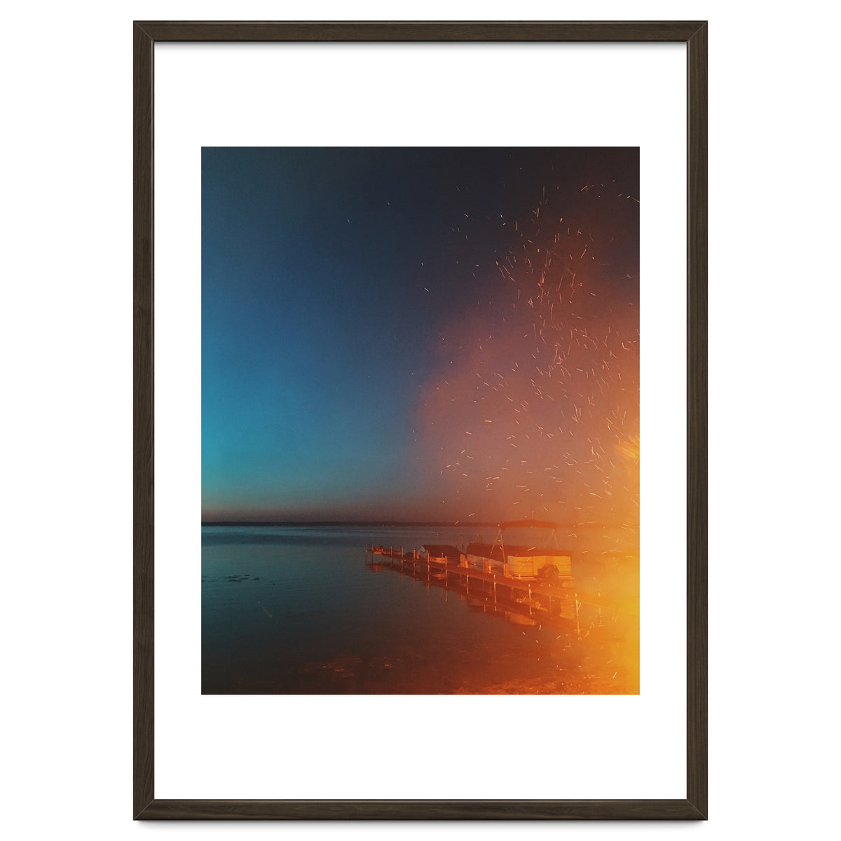 Firelight by the dock