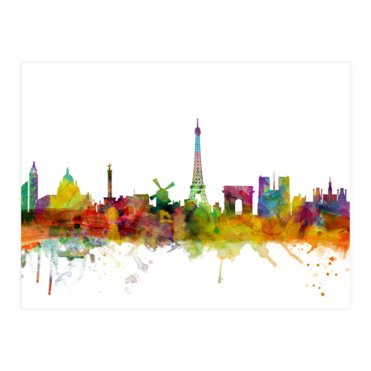 Paris France Skyline (Print Only)