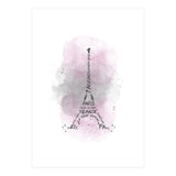 Watercolor Art Eiffel Tower | pink (Print Only) thumbnail