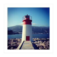 Red and white lighthouse (Print Only)