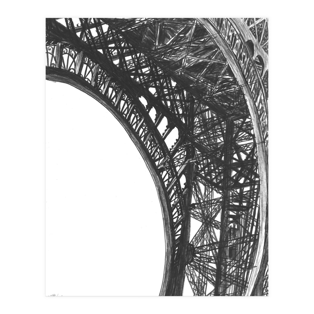 Looking Up The Eiffel (Print Only)