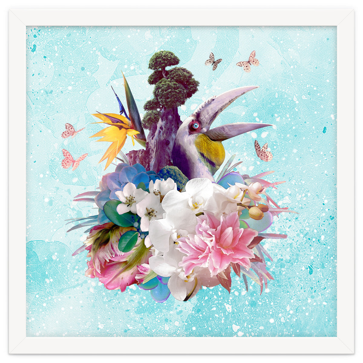 Floral Hornbill Blue