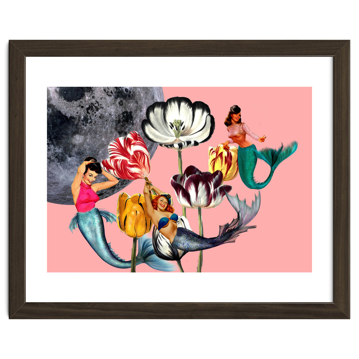 Mermaid Floral with moon