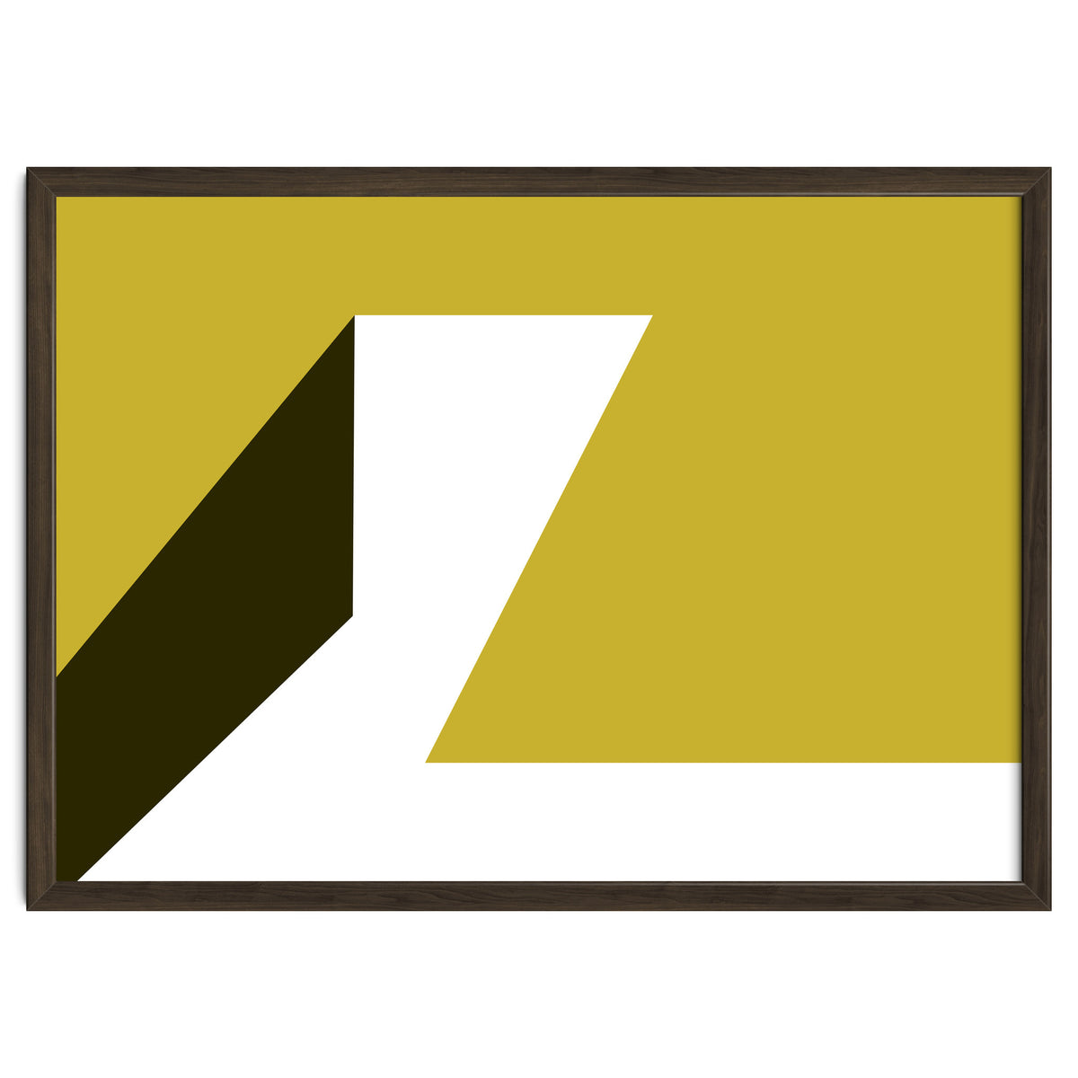 Geometric Shapes No. 78 - mustard, black & white