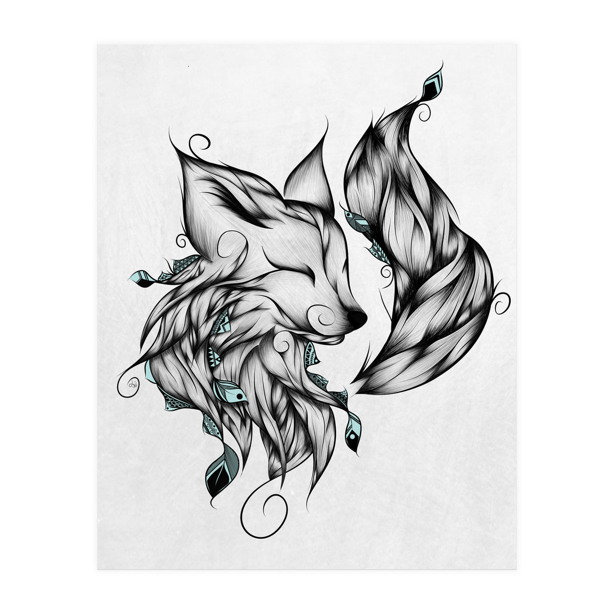 Fox B&w (Print Only)