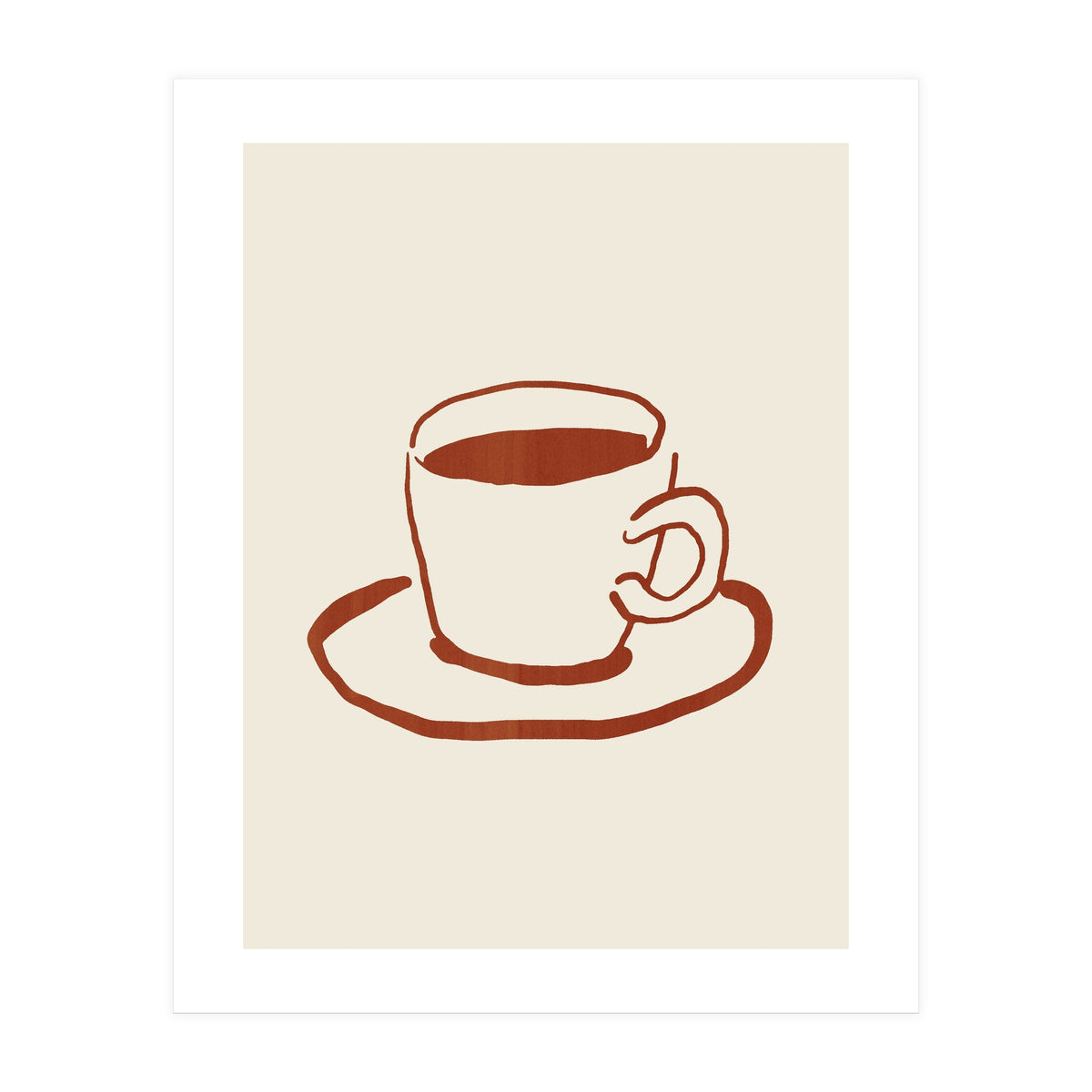 Coffee \\ Line Art (Print Only)
