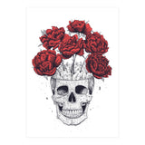 Skull With Peonies (Print Only) thumbnail