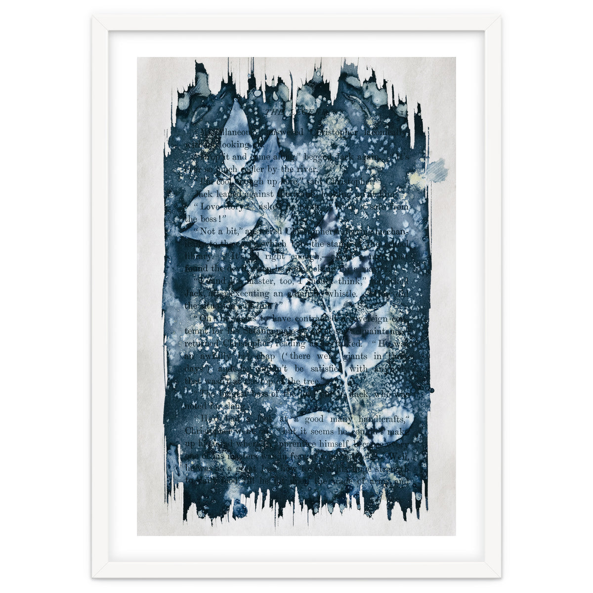 Indigo Blue Botanical Leaves No. 1