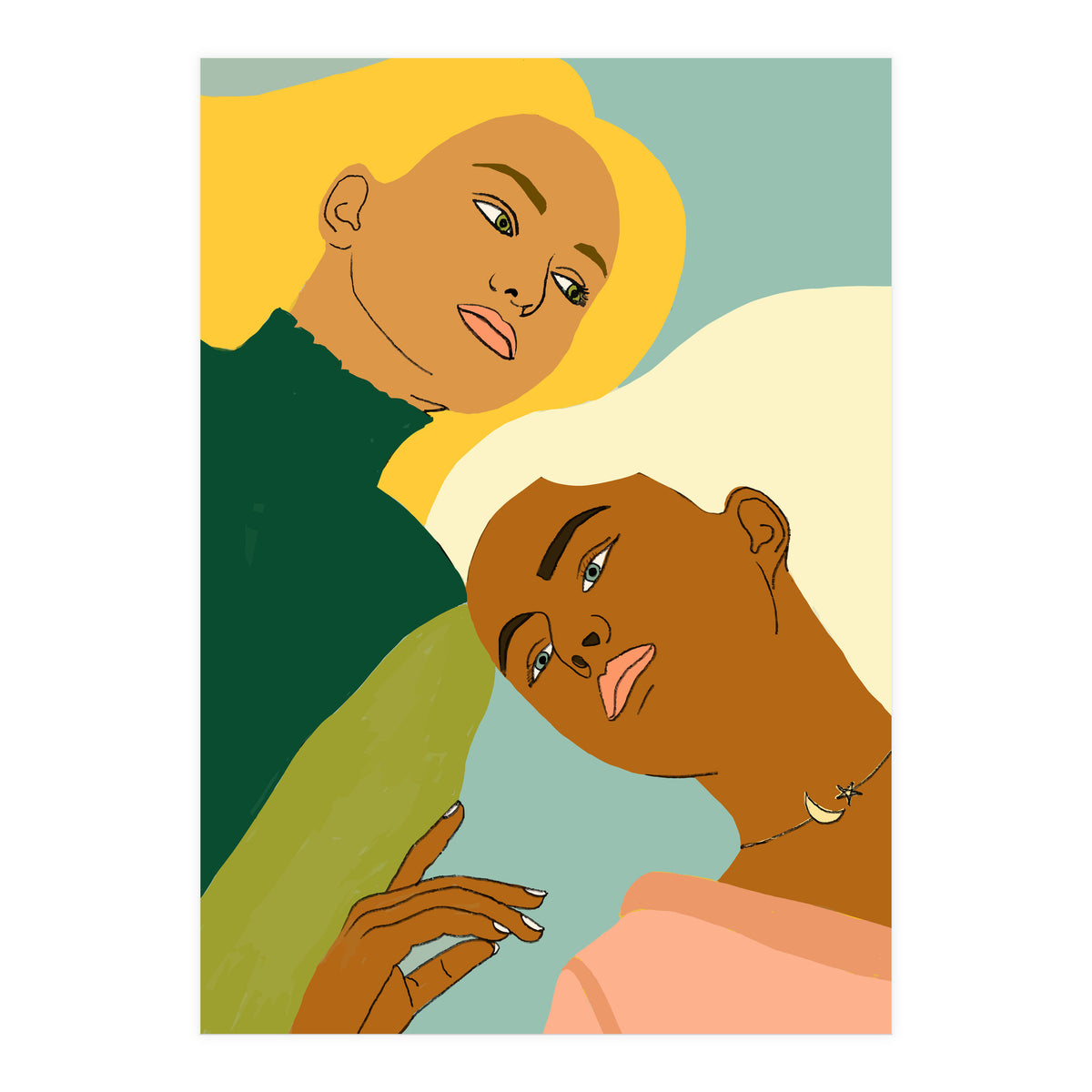 Two Souls One Body I #illustration painting (Print Only)