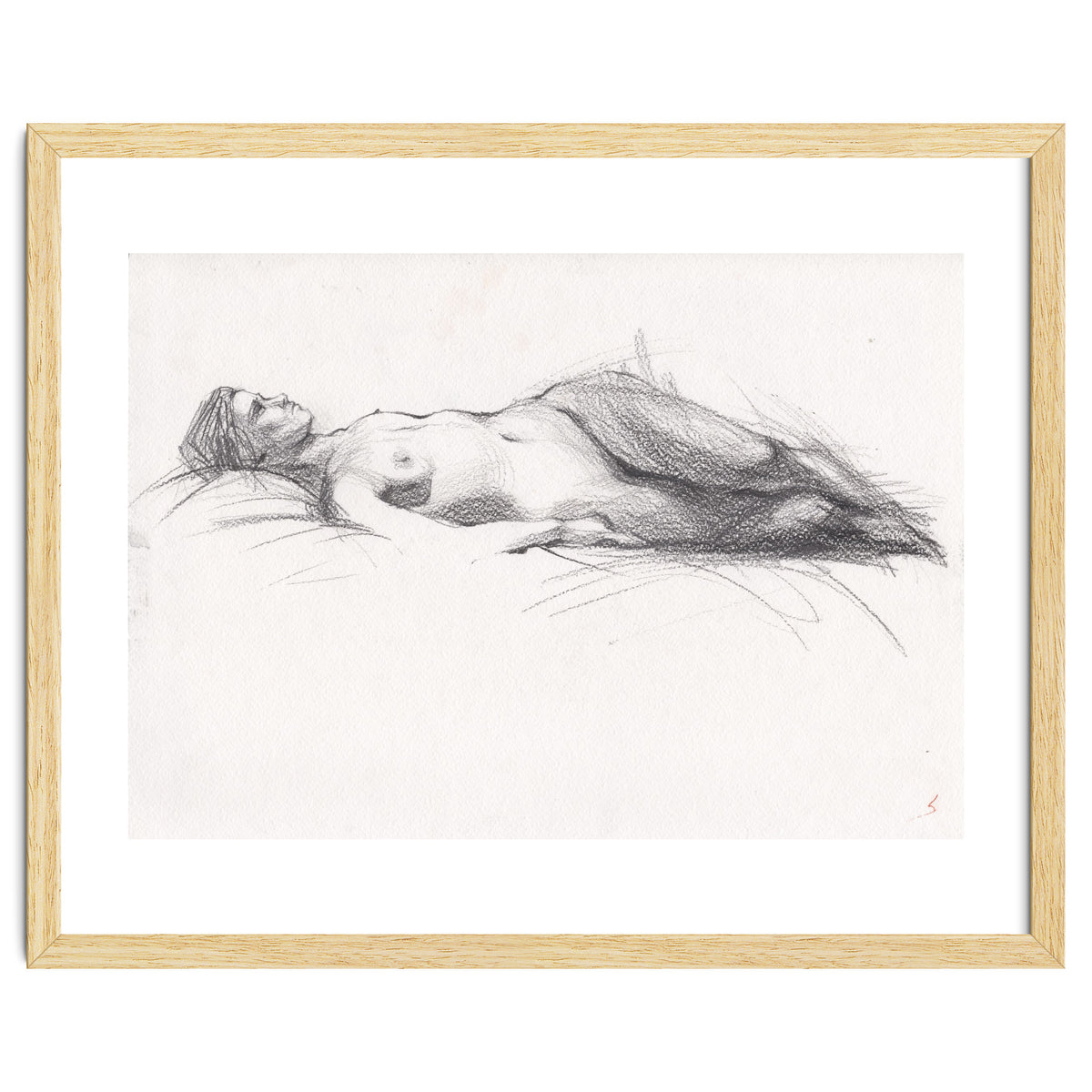 Beautiful erotic drawing of woman