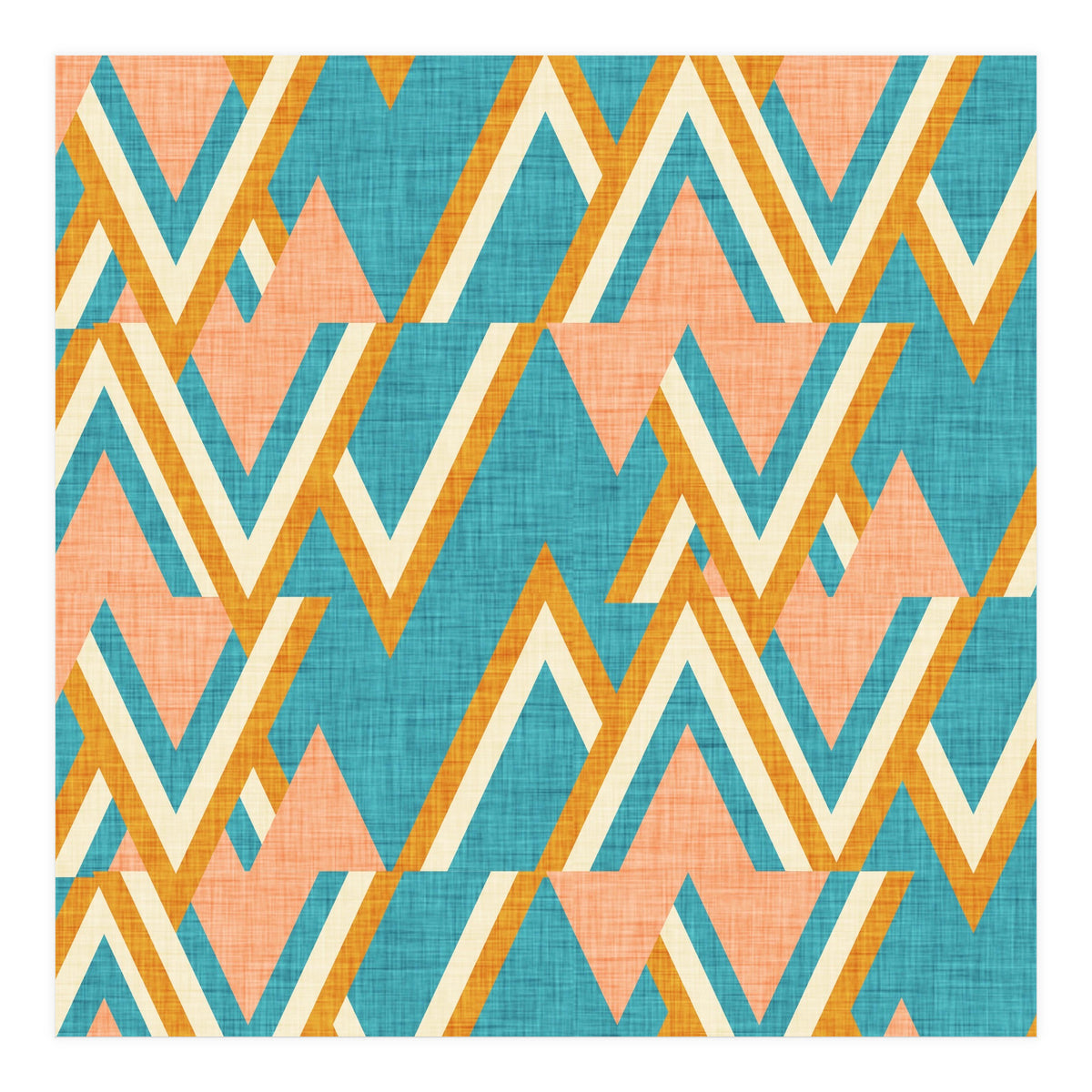 New Mid Mod Woods Blue  (Print Only)