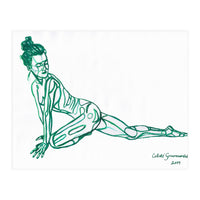 Pigeon Pose in Green (Print Only)
