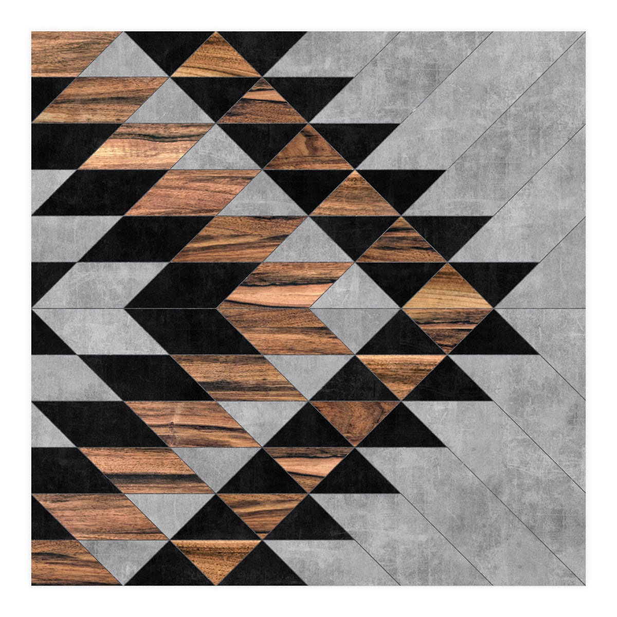 Urban Tribal Pattern No.10 - Concrete and Wood (Print Only)