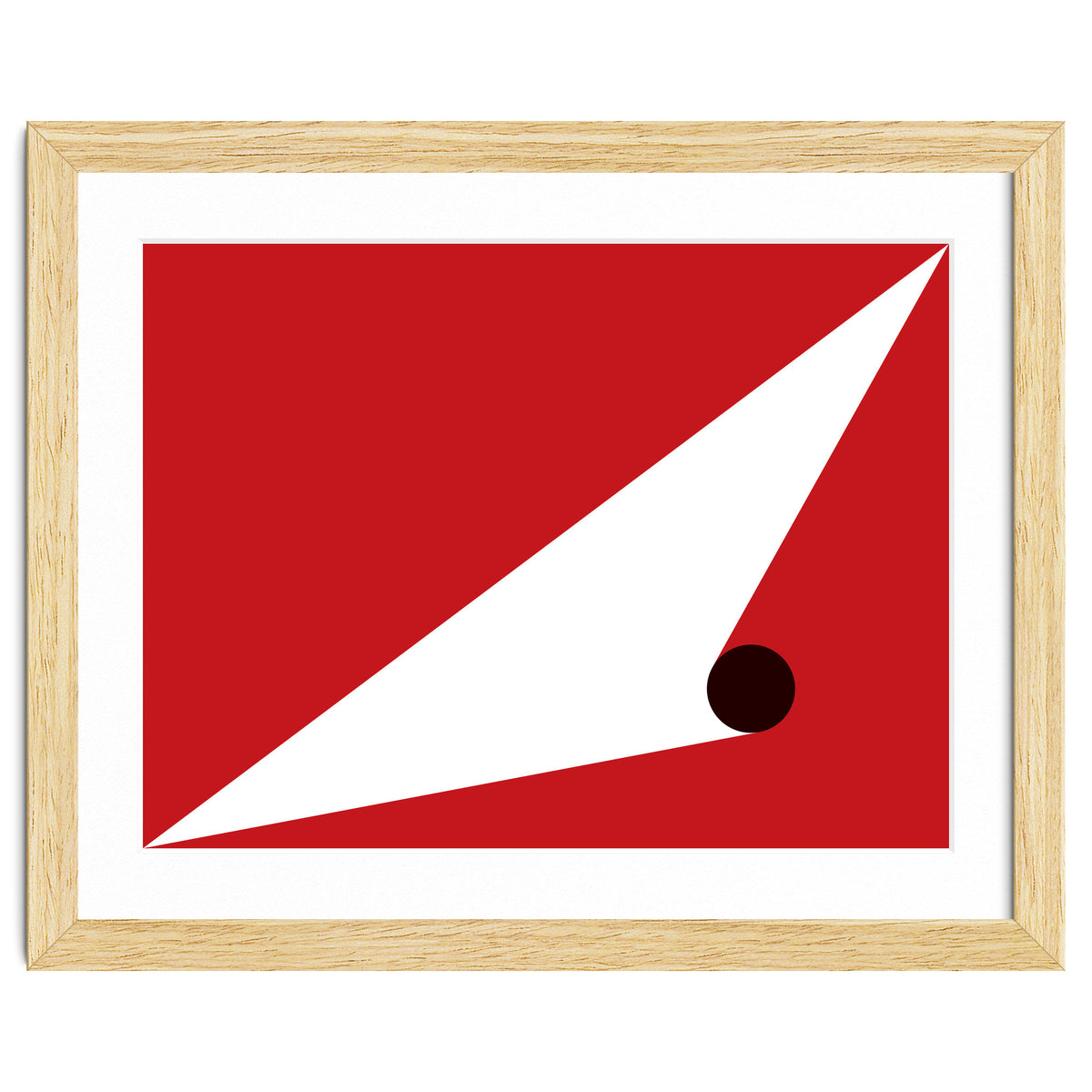 Geometric Shapes No. 71 - red, white & black