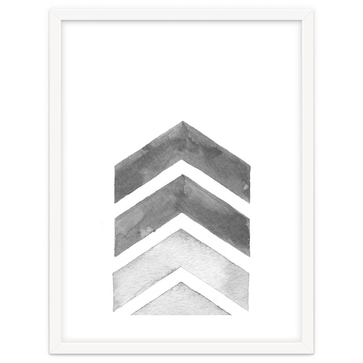 Grey Watercolor Chevron