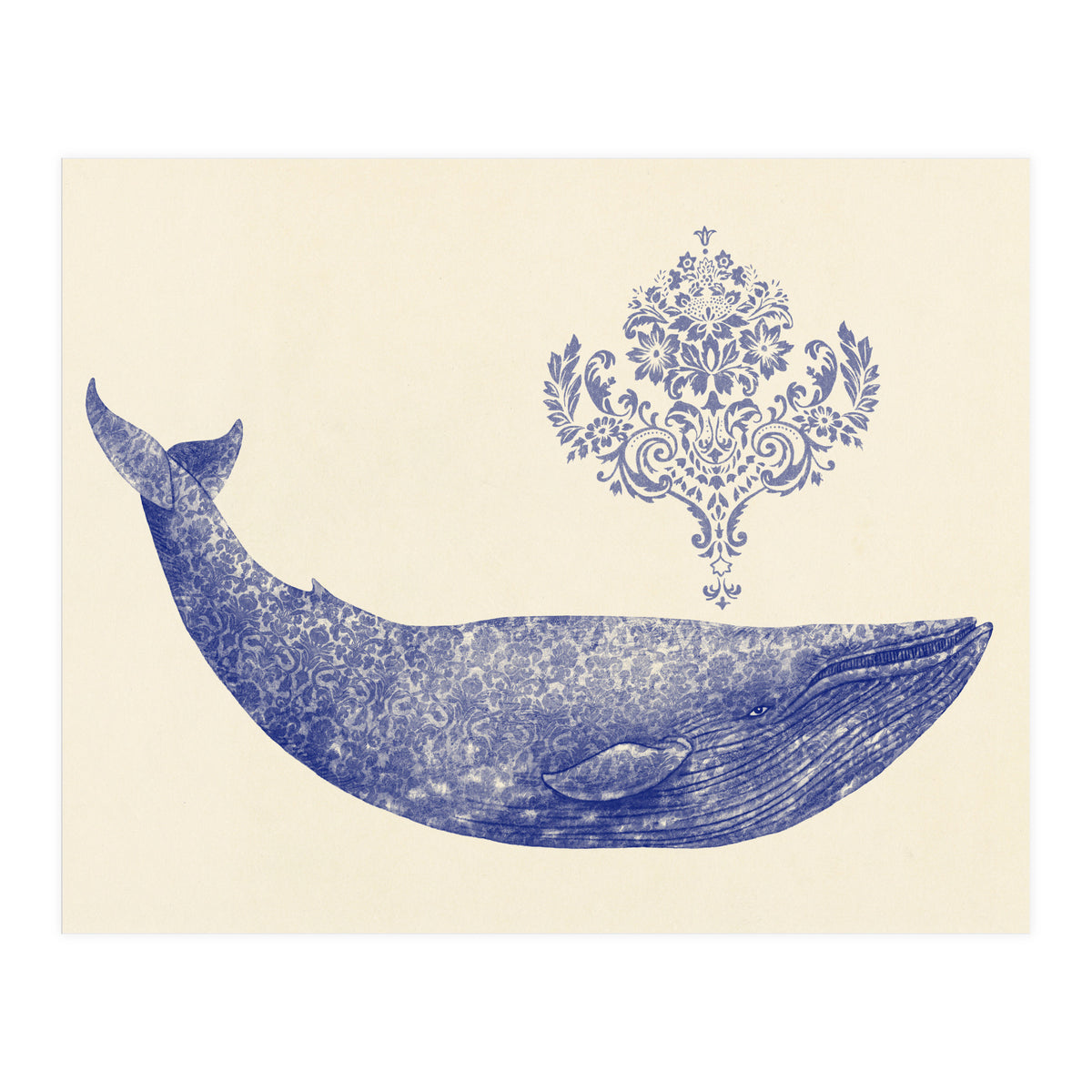 Damask Whale (Print Only)