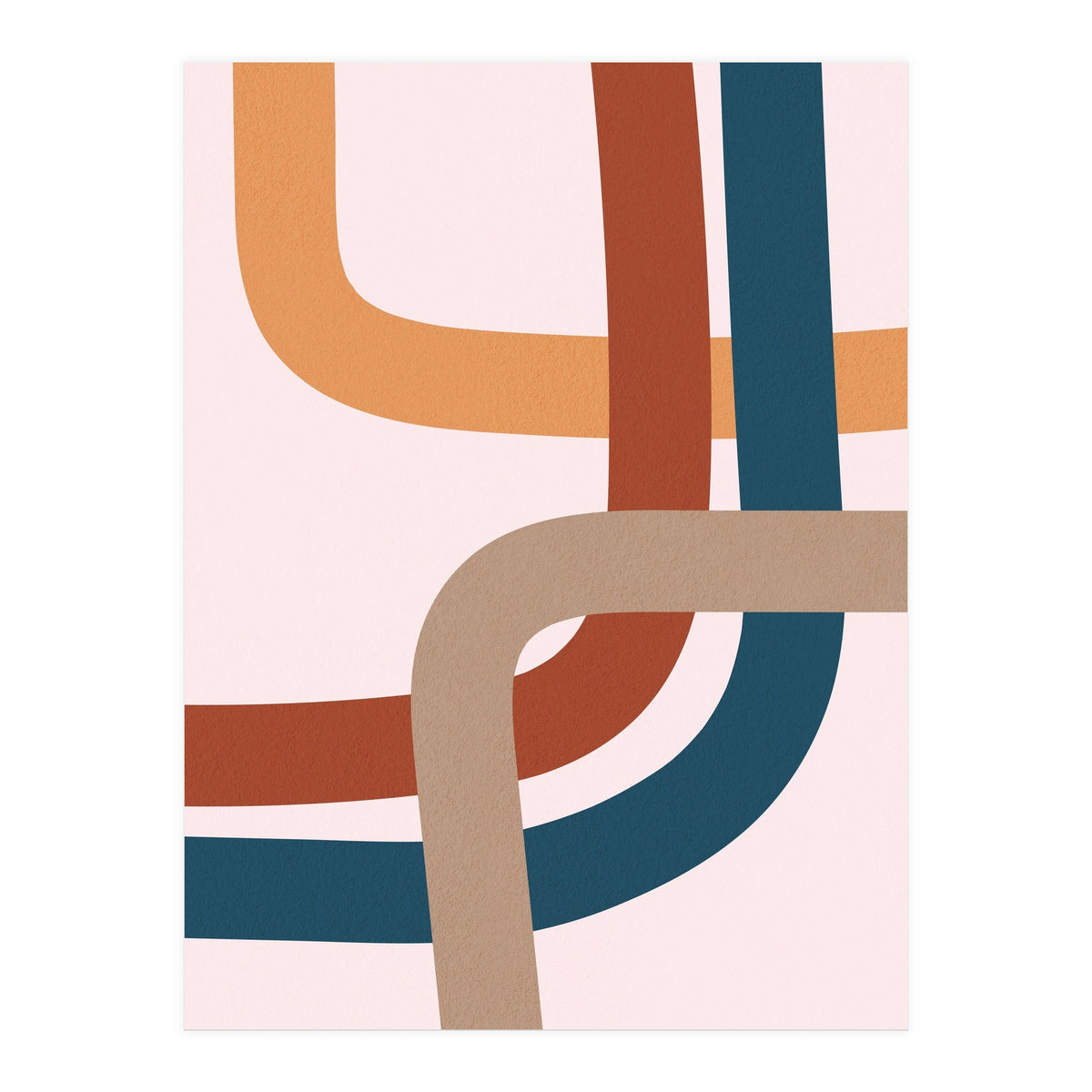 Abstract Colorful Line Art I (Print Only)